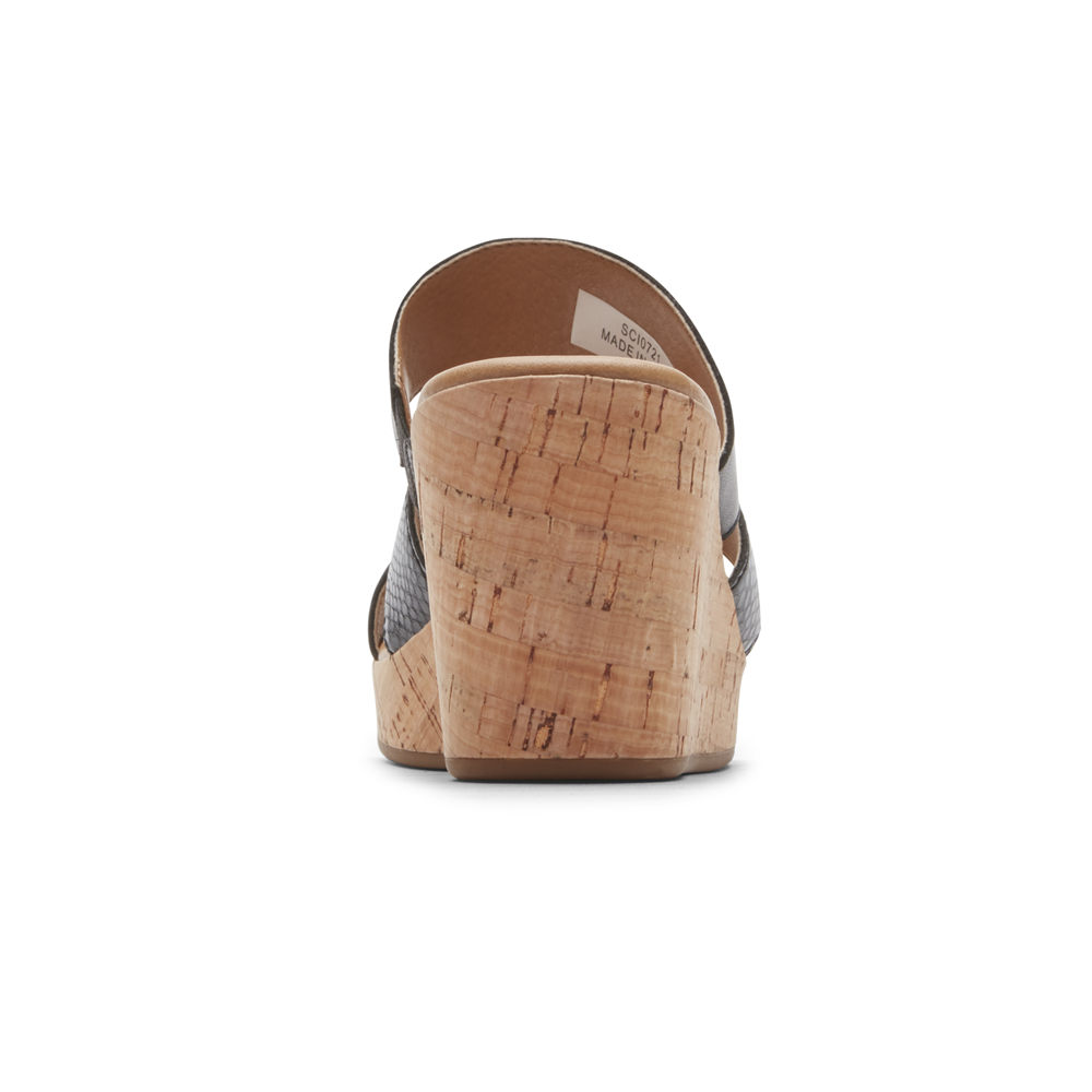 Chinelos Rockport Mulher Pretas - Lyla Banded - 31678WUHG